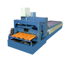 Botou Hydraulic System Automatic Colored Glaze Steel Metal Roof Ridge Cap Tile Roll Forming Machine